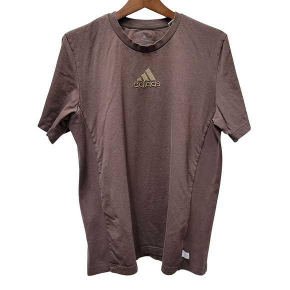 Adidas Crewneck Organic Cotton End Platic Waste Embroidered Logo Tshirt Large - Picture 4 of 12